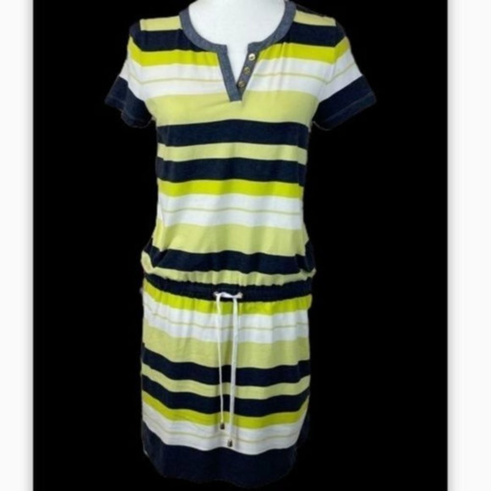 Jones New York MIDI Dress Short Sleeves Low Waist